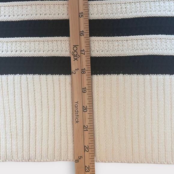 Striped Nautical Sweater Women's Large Chunky Knit Pullover Blue White Coastal - Picture 10 of 11